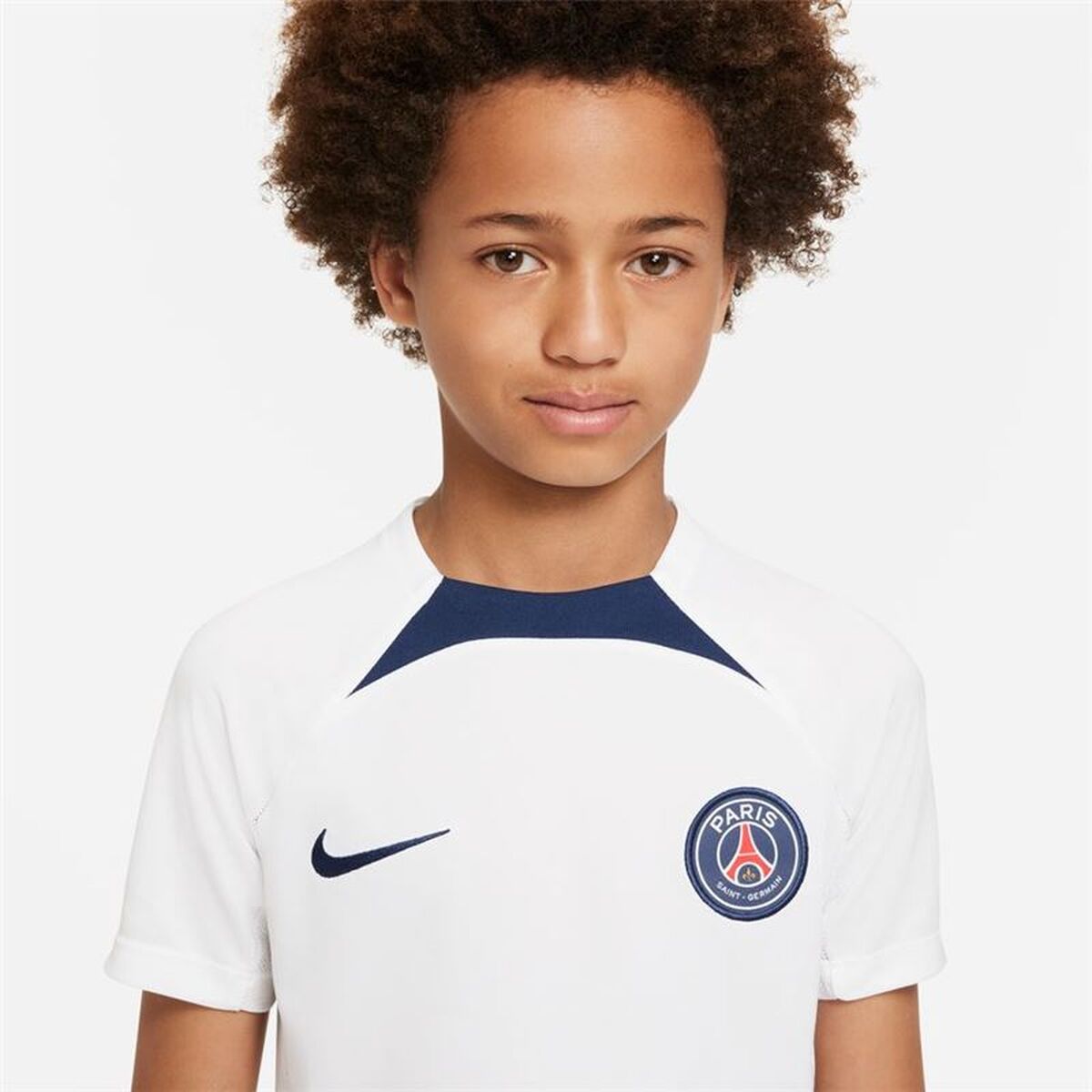 Children's Short Sleeved Football Shirt Nike París Saint-Germain Strike White