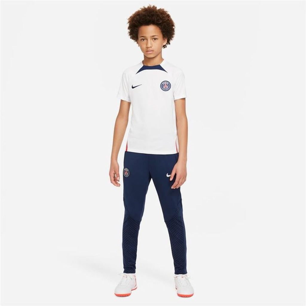 Children's Short Sleeved Football Shirt Nike París Saint-Germain Strike White