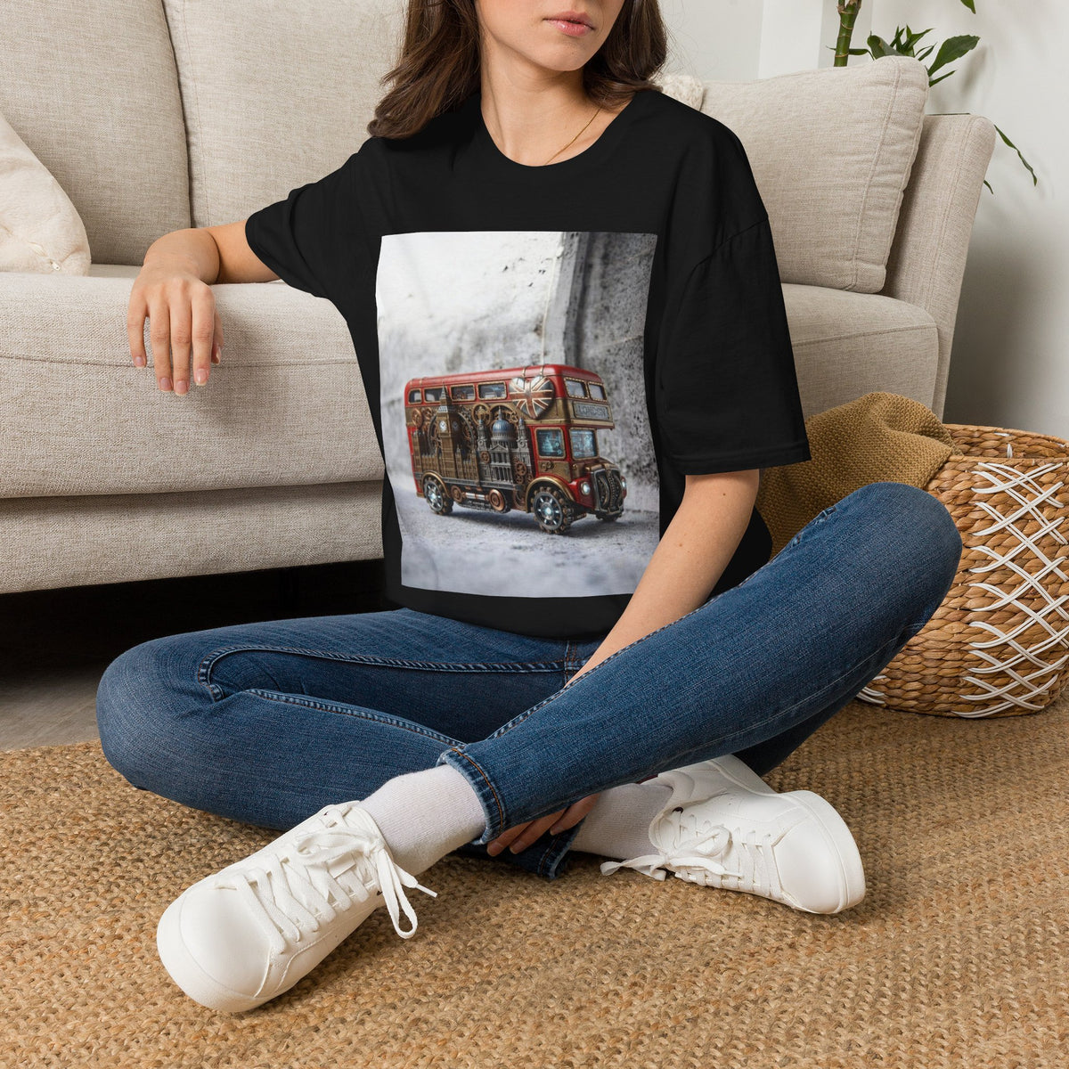 Vintage Red Double-Decker Bus T-Shirt