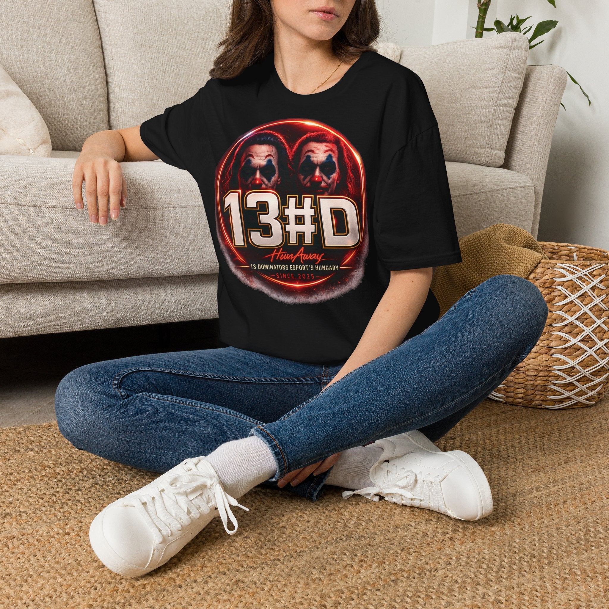 13#D Clown Mask Graphic T-Shirt — Horror Movie Fan Tee