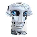 Robot Face All-Over Print Tee — "Hunaway"