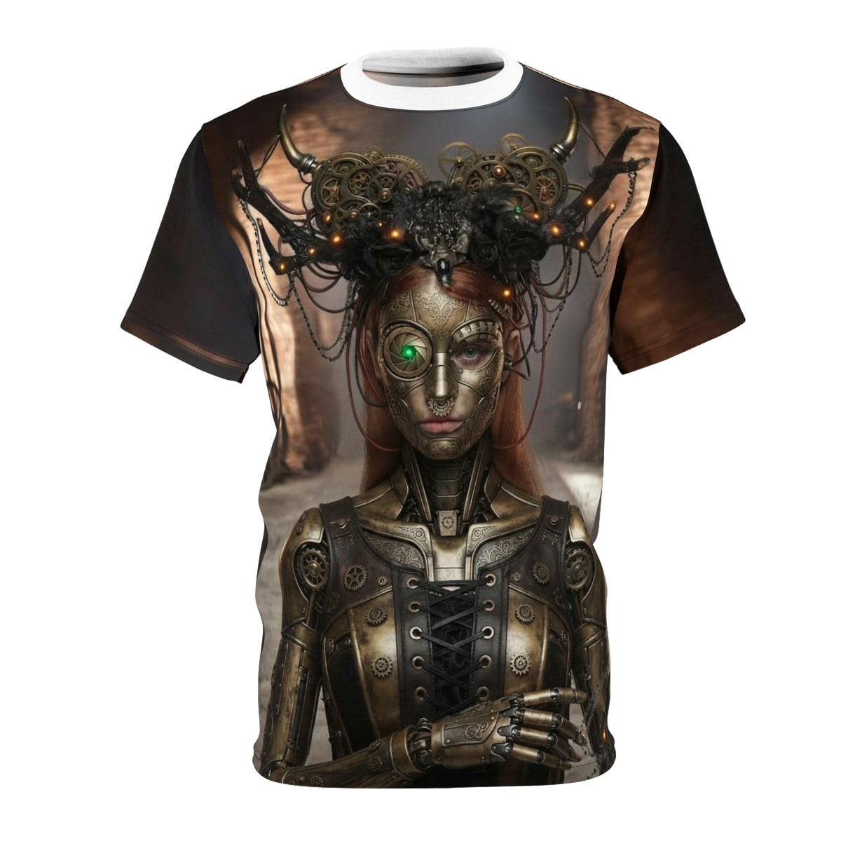 Steampunk Cyborg Goddess T- Shirt