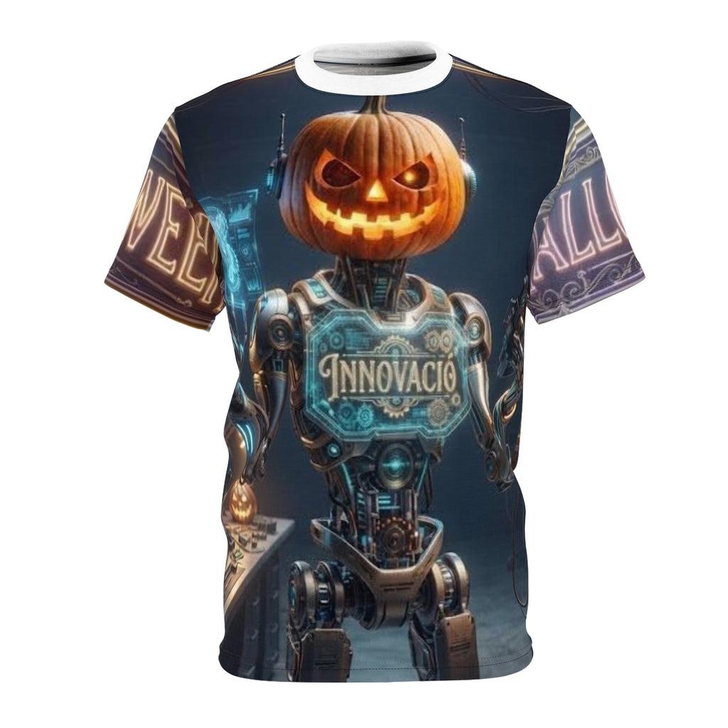 Halloween Pumpkin-Head Robot T- Shirt