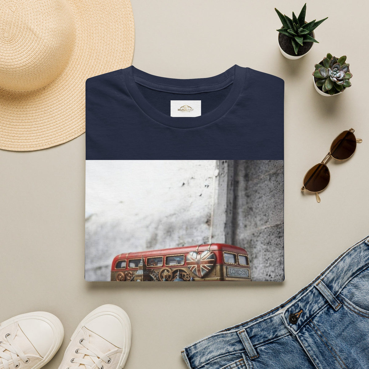 Vintage Red Double-Decker Bus T-Shirt