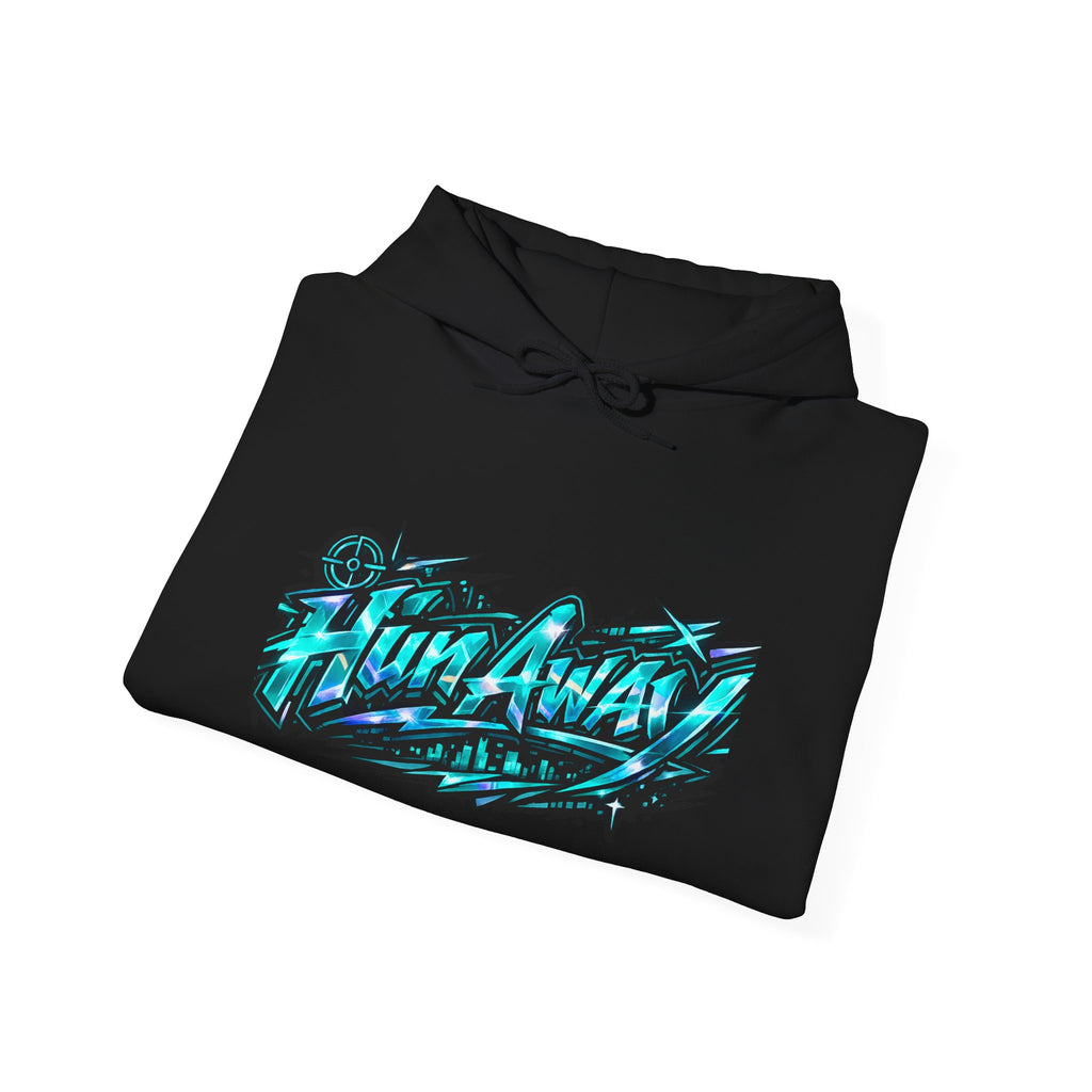Hoodie — "Run Away" Graffiti Graphic Pullover