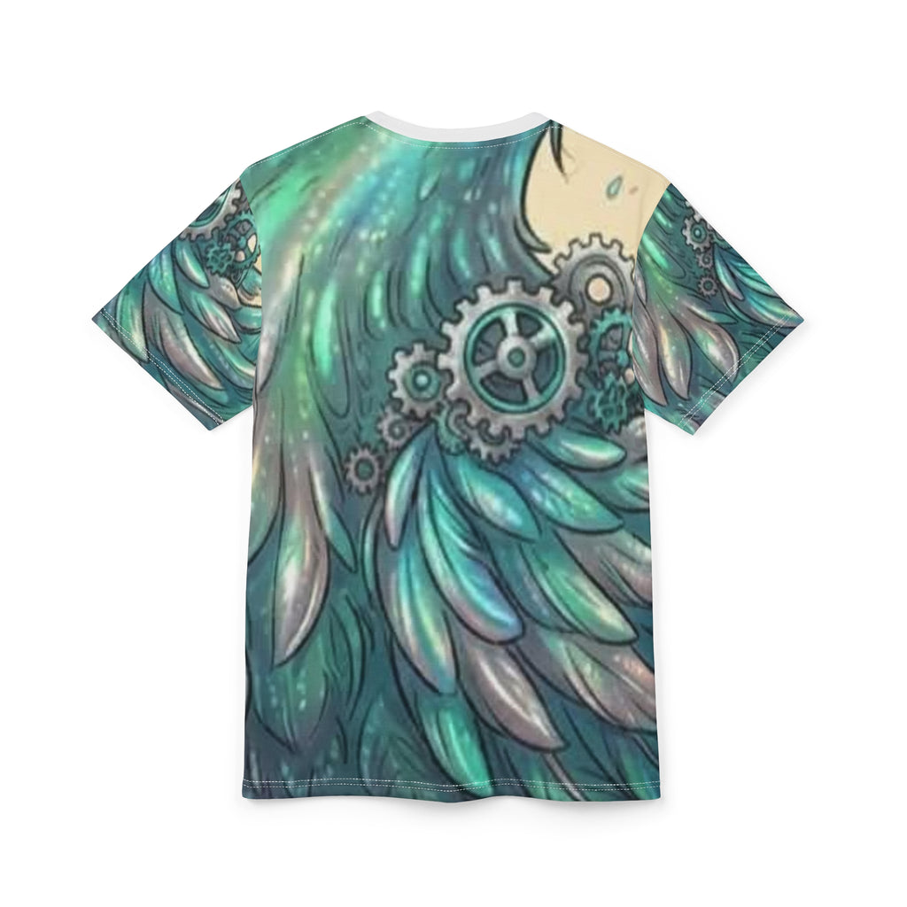 Whimsical Steampunk Bird All-Over Print Tee
