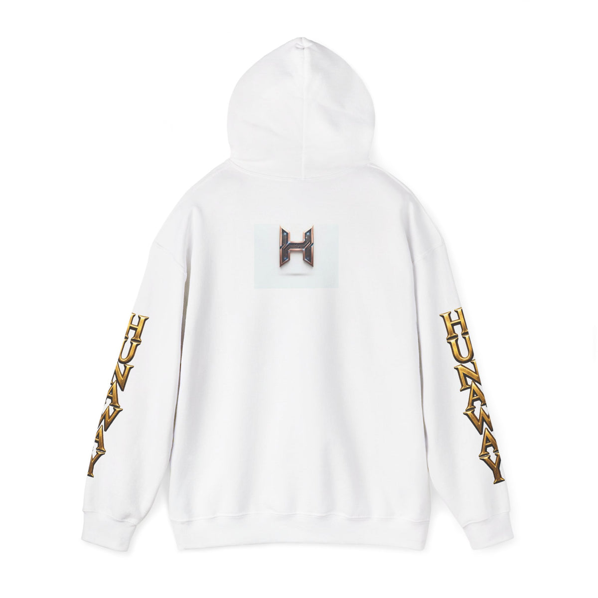 HunAway Metallic Logo Pullover with Sleeve Text
