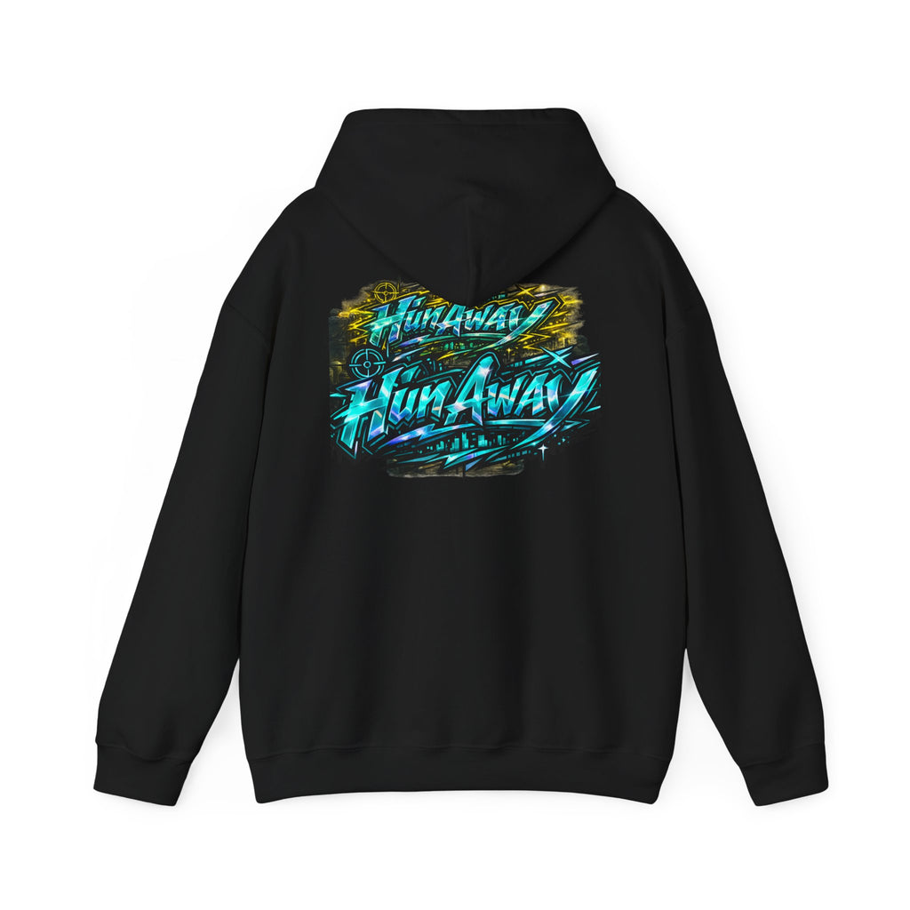 Hoodie — "Run Away" Graffiti Graphic Pullover