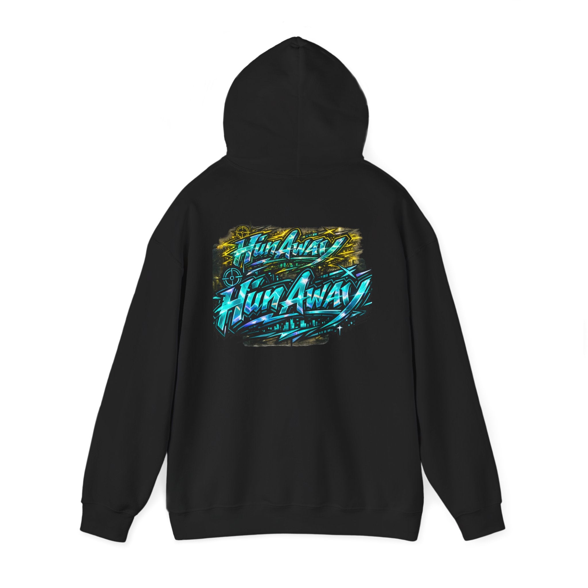 Hoodie — "Run Away" Graffiti Graphic Pullover