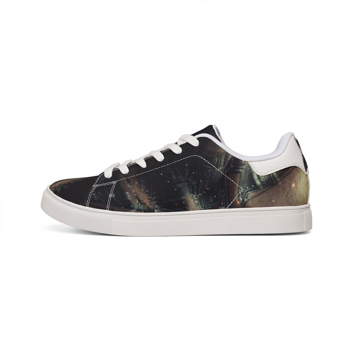 Galaxy Print Leather Sneakers Low-Top Casual Shoes