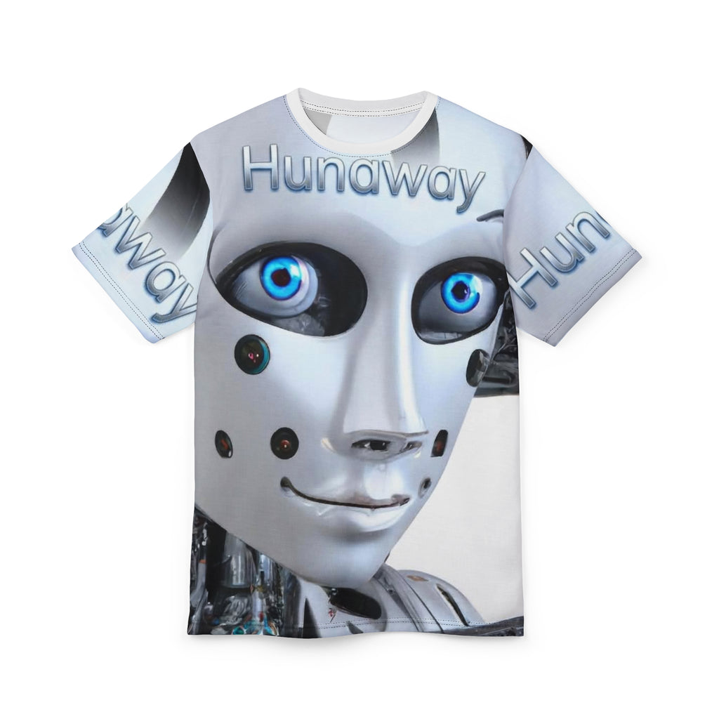 Robot Face All-Over Print Tee — "Hunaway"