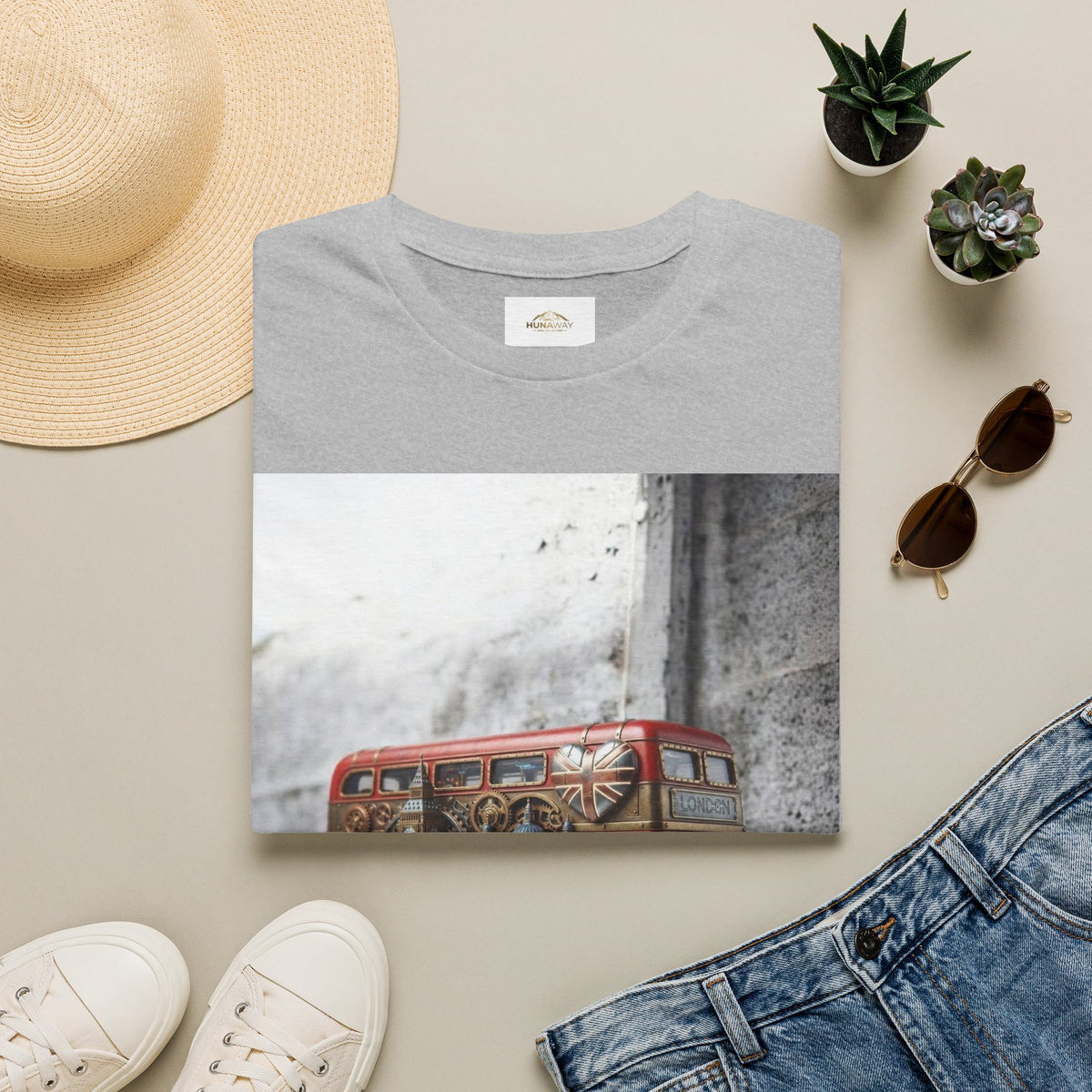 Vintage Red Double-Decker Bus T-Shirt