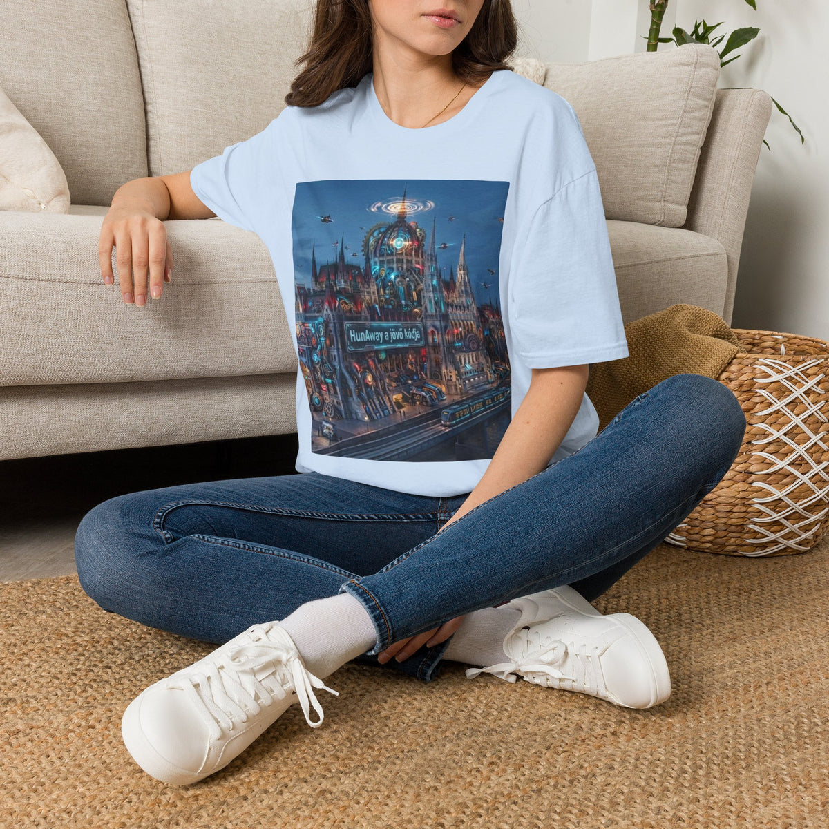 Unisex Fantasy Cityscape T-Shirt