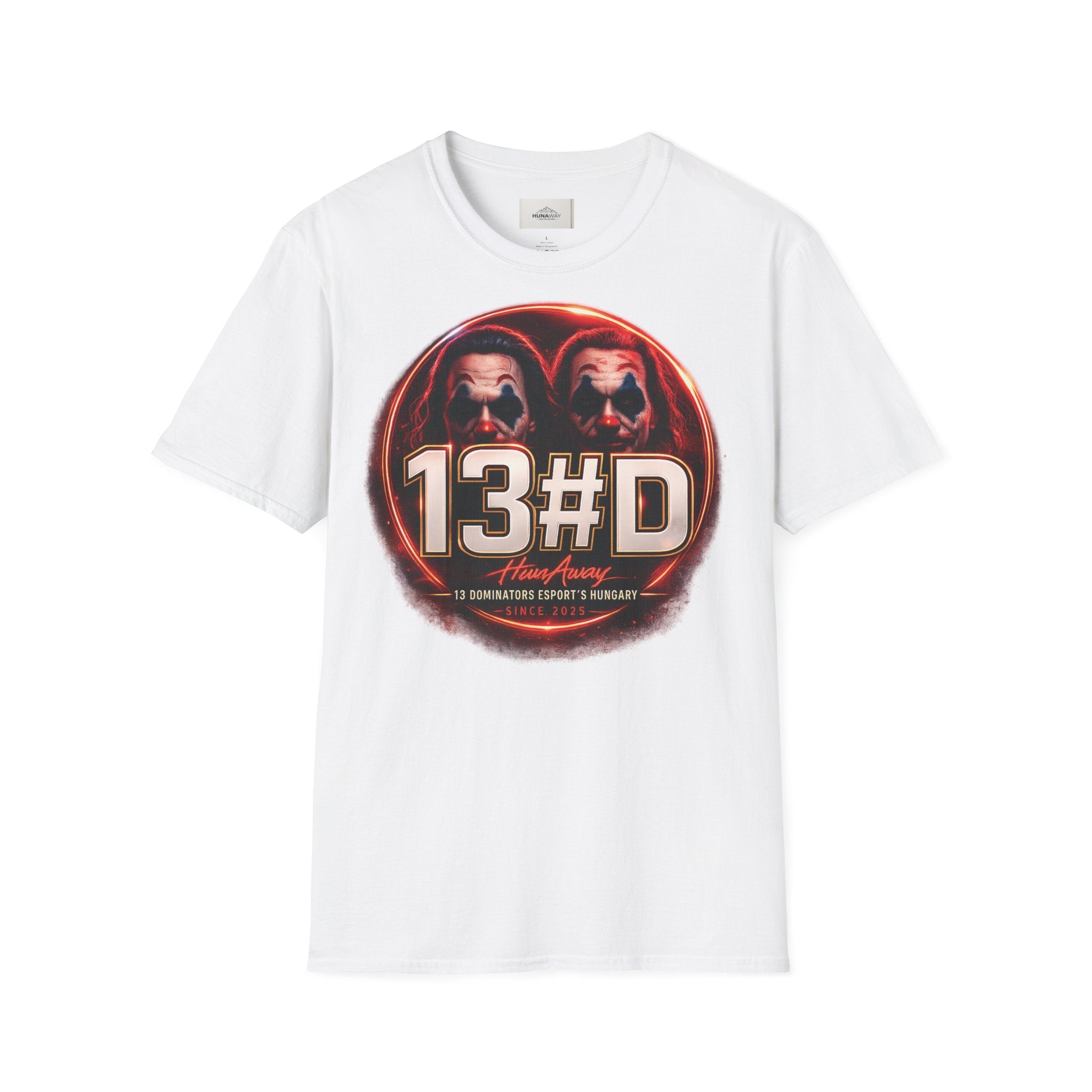 13#D Clown Mask Graphic T-Shirt — Horror Movie Fan Tee
