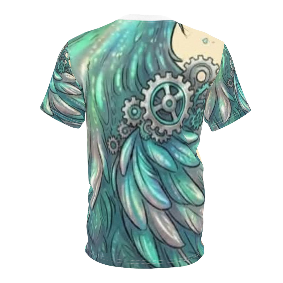 Whimsical Steampunk Bird All-Over Print Tee
