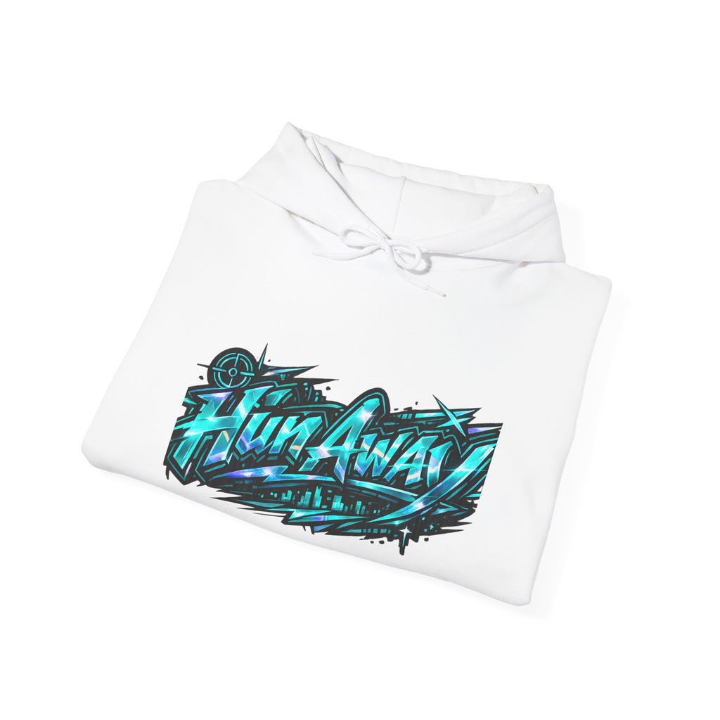 Hoodie — "Run Away" Graffiti Graphic Pullover