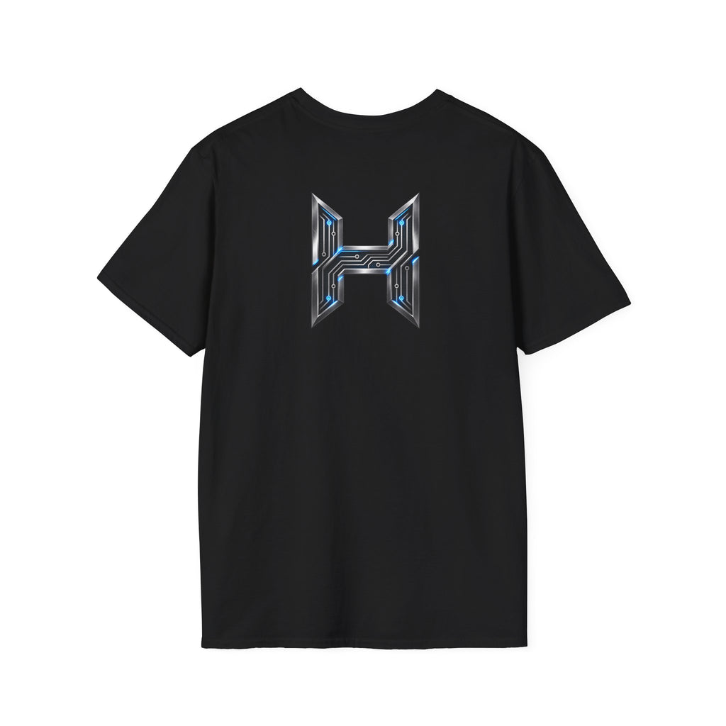 Neon Futuristic Skull  Graphic T-Shirt