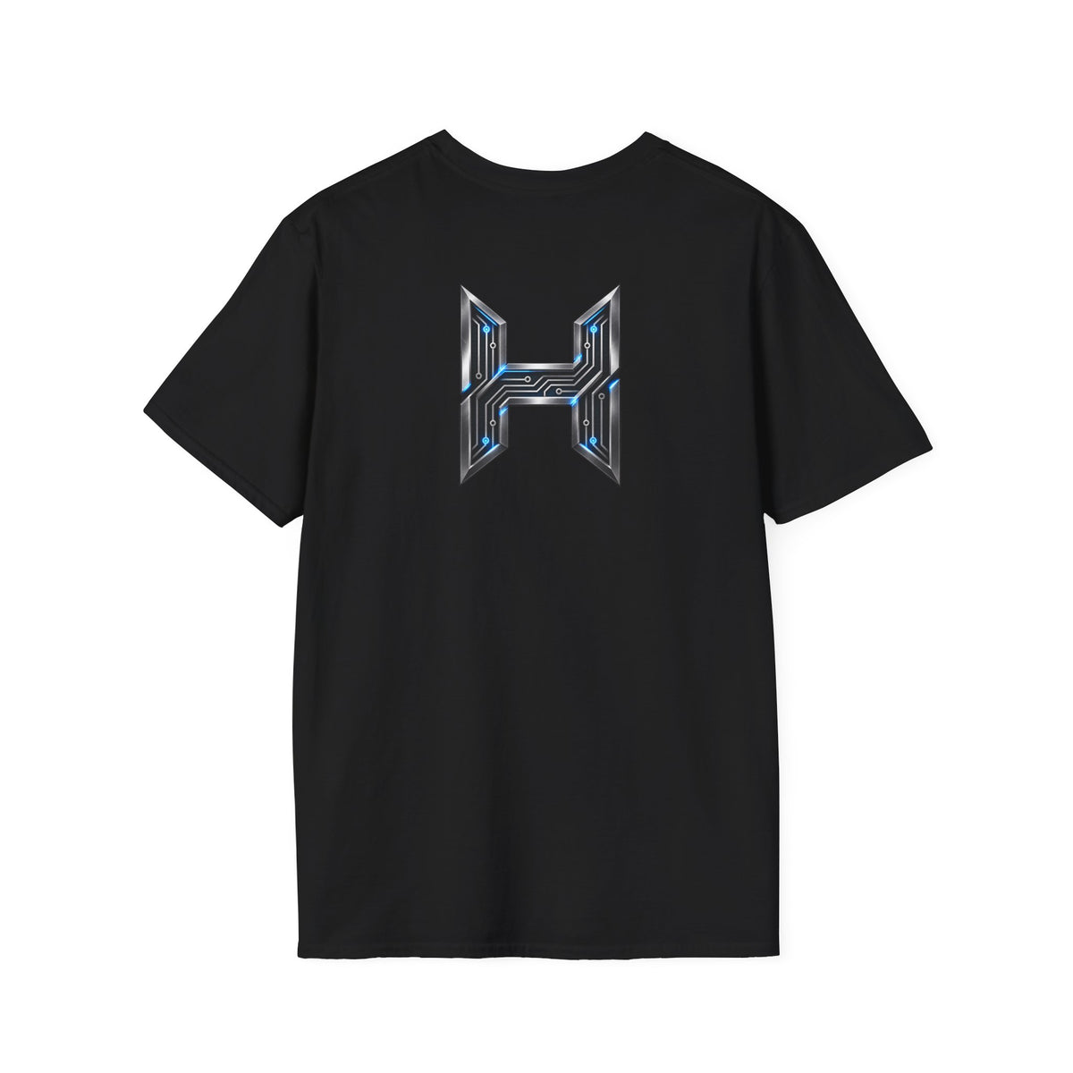 Neon Futuristic Skull  Graphic T-Shirt