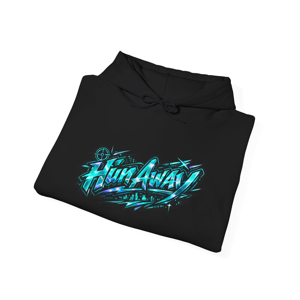 Hoodie — "Run Away" Graffiti Graphic Pullover
