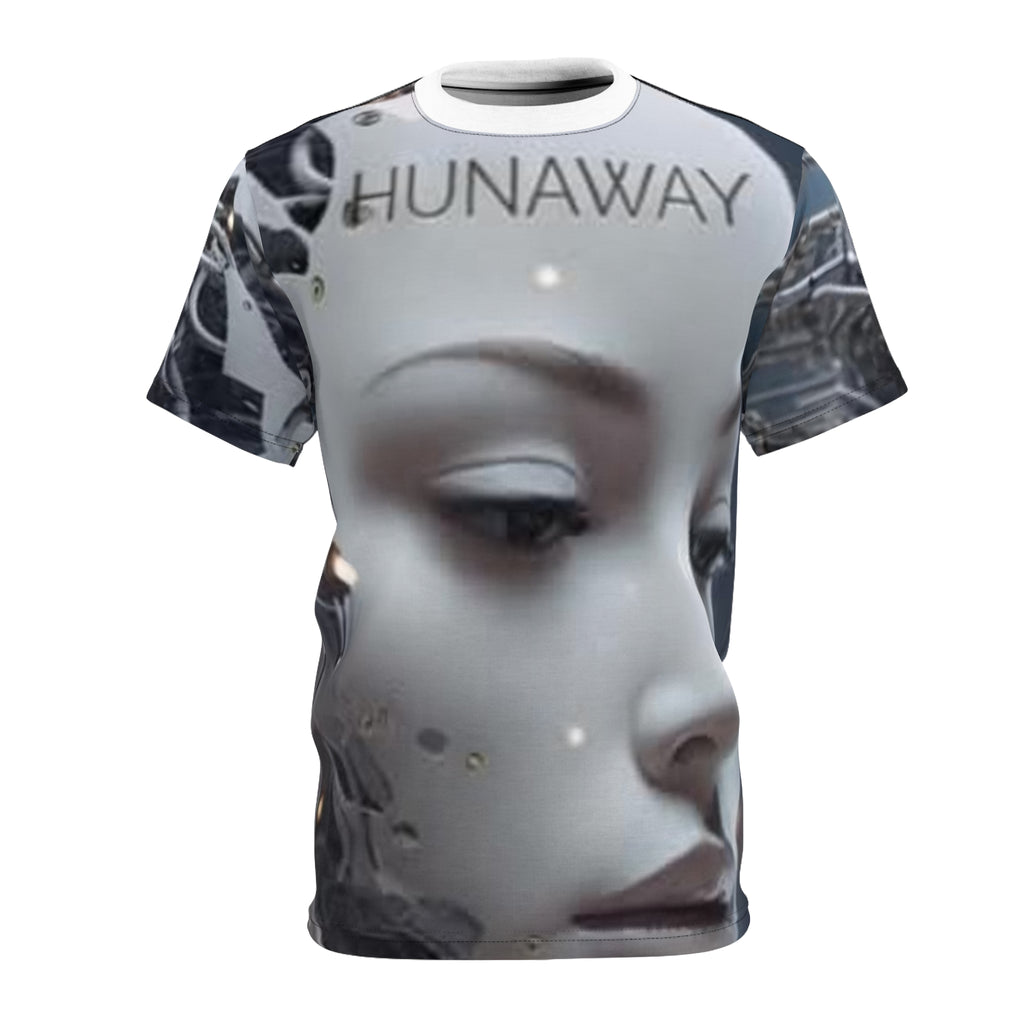 Surreal Facade — "HUNAWAY" Artistic Portrait T-Shirt