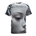Surreal Facade — "HUNAWAY" Artistic Portrait T-Shirt