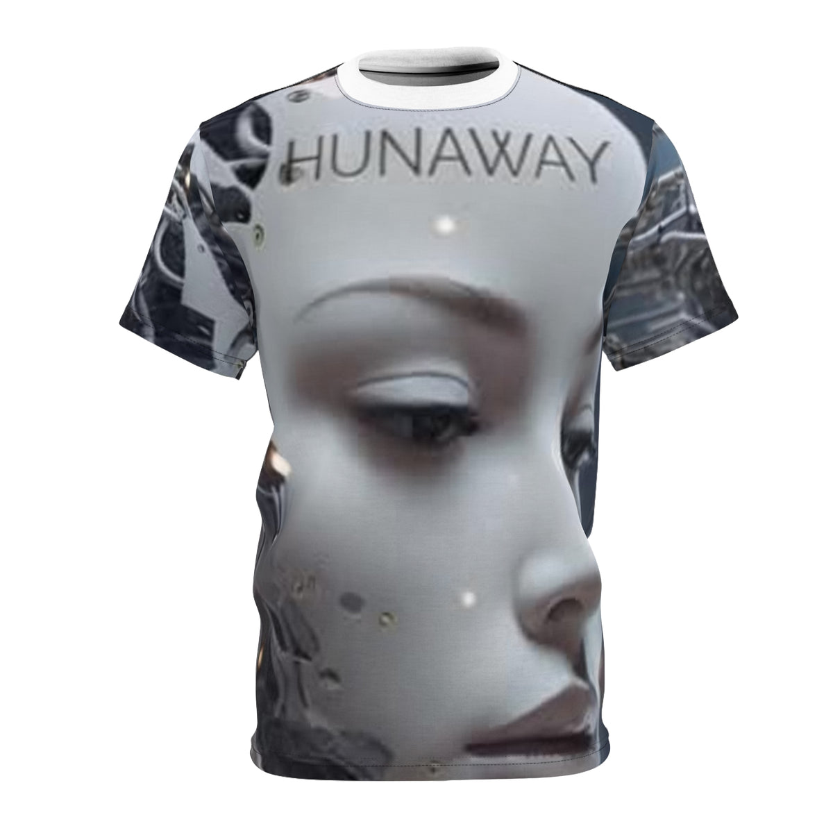 Surreal Facade — "HUNAWAY" Artistic Portrait T-Shirt