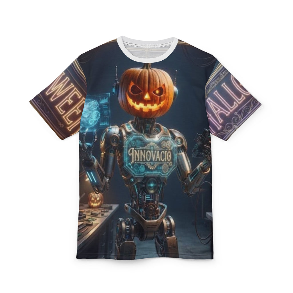 Halloween Pumpkin-Head Robot T- Shirt
