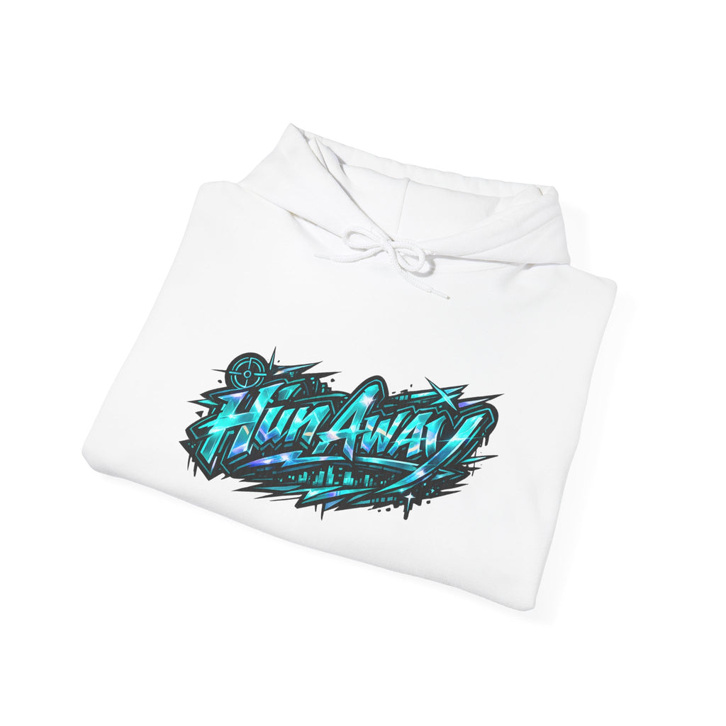 Hoodie — "Run Away" Graffiti Graphic Pullover