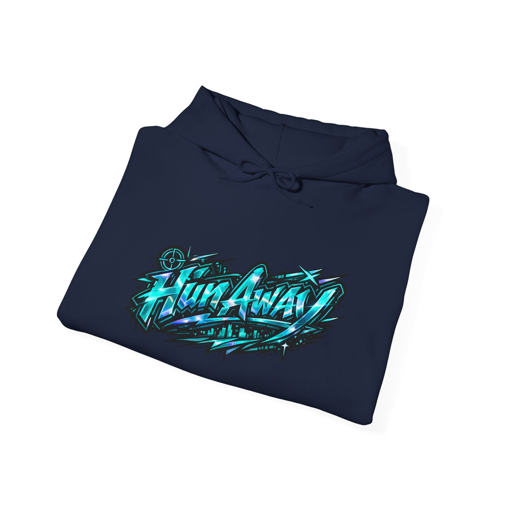 Hoodie — "Run Away" Graffiti Graphic Pullover