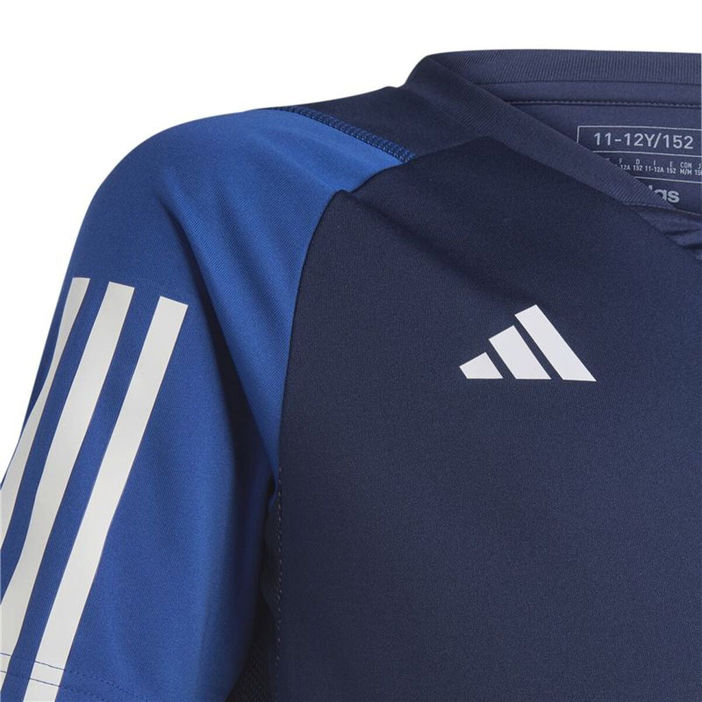Children's Short Sleeved Football Shirt Adidas HK7639 Blue (7-8 Years)