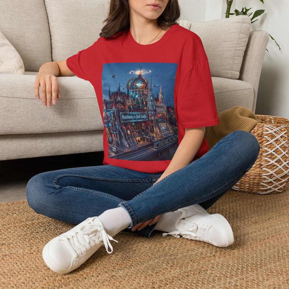 Unisex Fantasy Cityscape T-Shirt