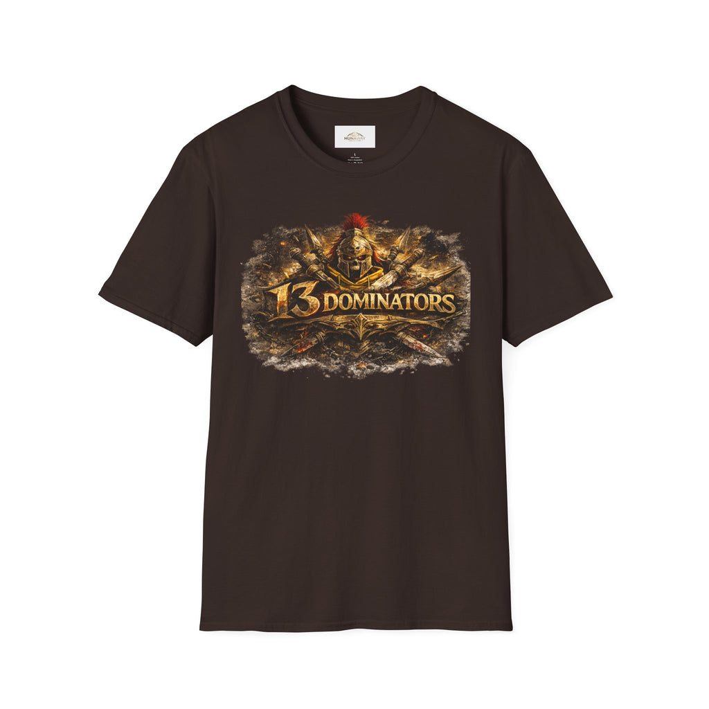 13 Dominators  Spartan Warrior  T-Shirt Dark Chocolate