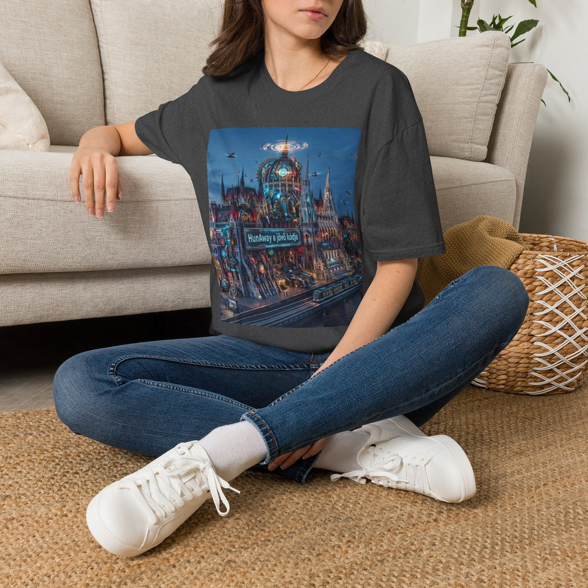Unisex Fantasy Cityscape T-Shirt