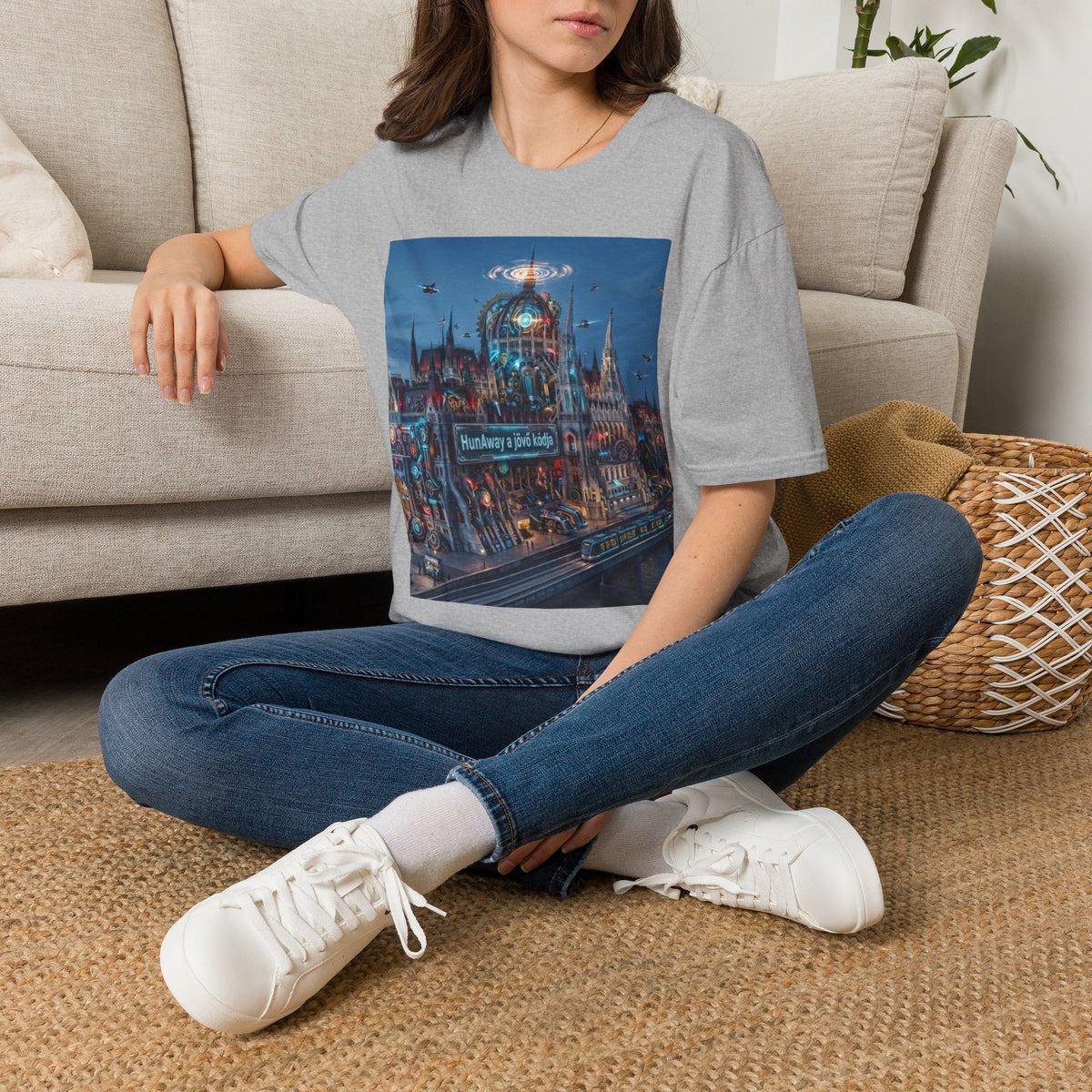 Unisex Fantasy Cityscape T-Shirt
