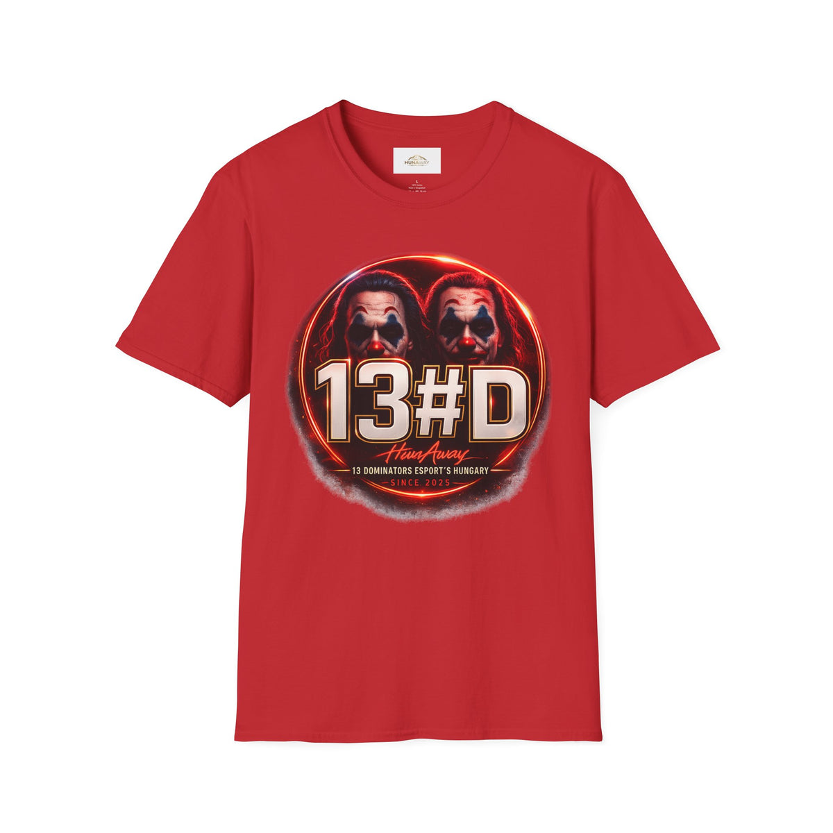 13#D Esports - Clown Graphic T‑Shirt Red