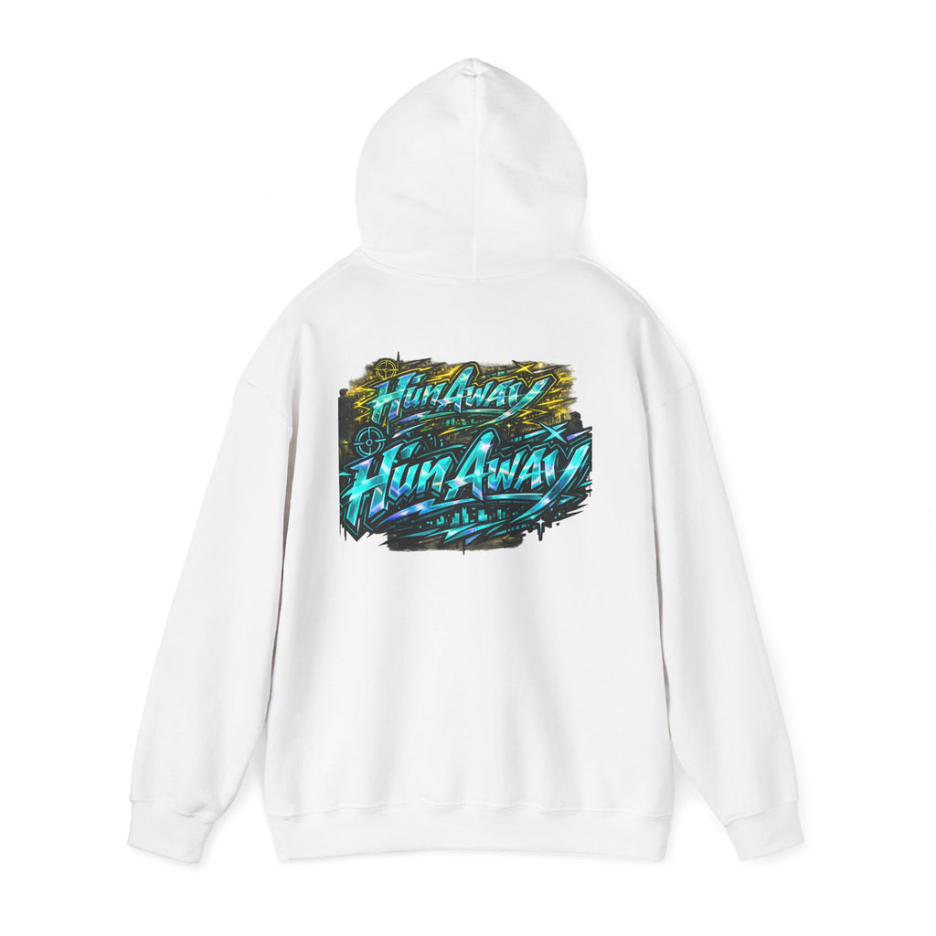 Hoodie — "Run Away" Graffiti Graphic Pullover