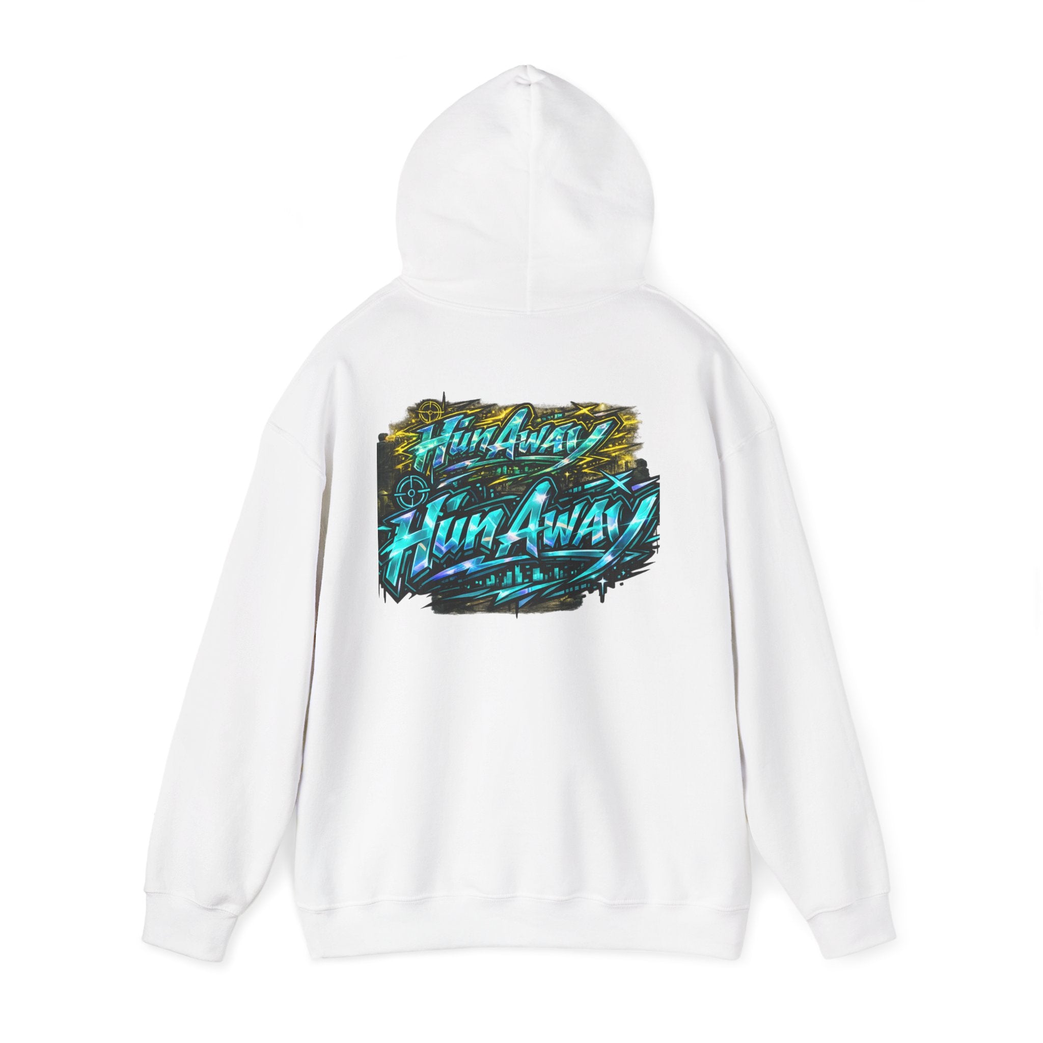 Hoodie — "Run Away" Graffiti Graphic Pullover