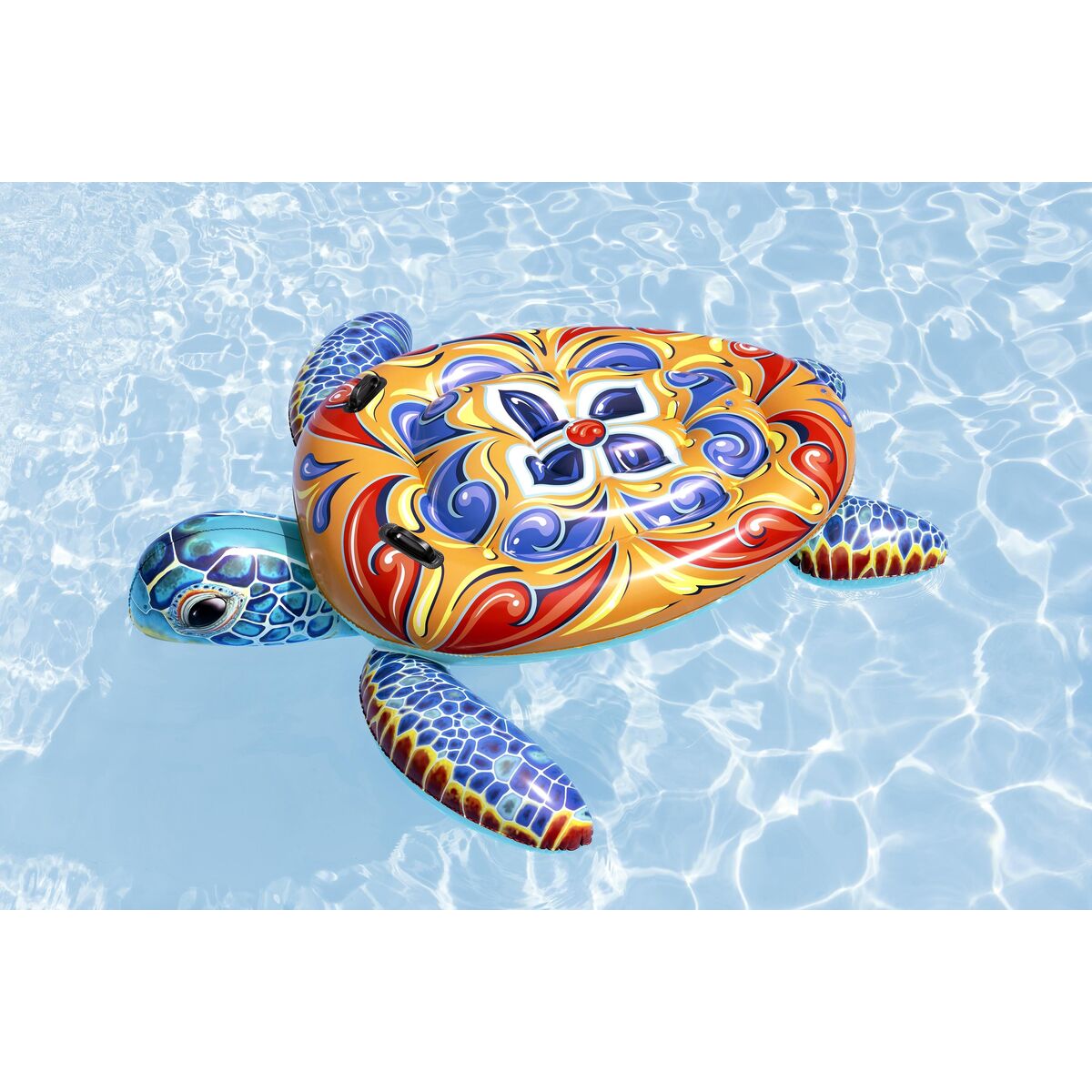 Bestway Inflatable Turtle 183x173 cm with Handles +3 Years Beach Pool 41523
