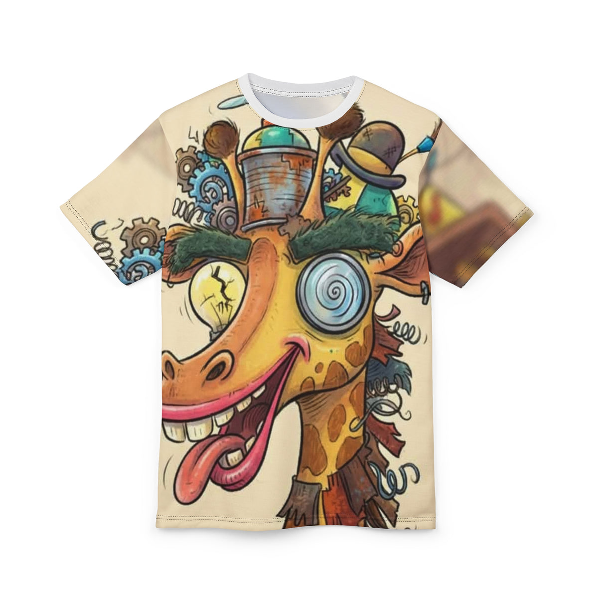 Crazy Steampunk Giraffe Tee