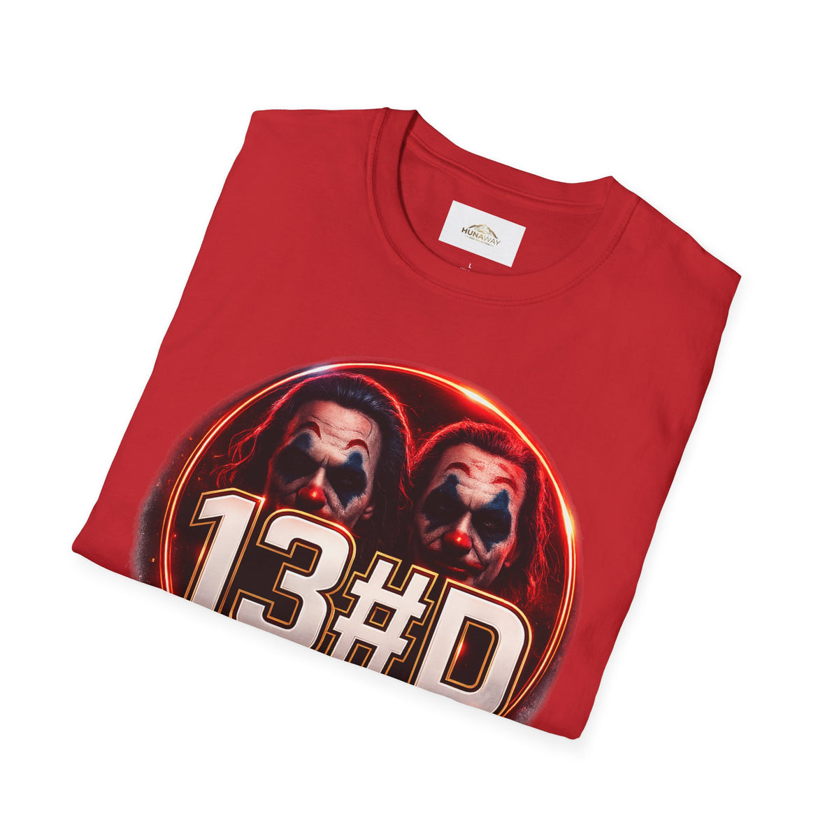 13#D Esports - Clown Graphic T‑Shirt Red