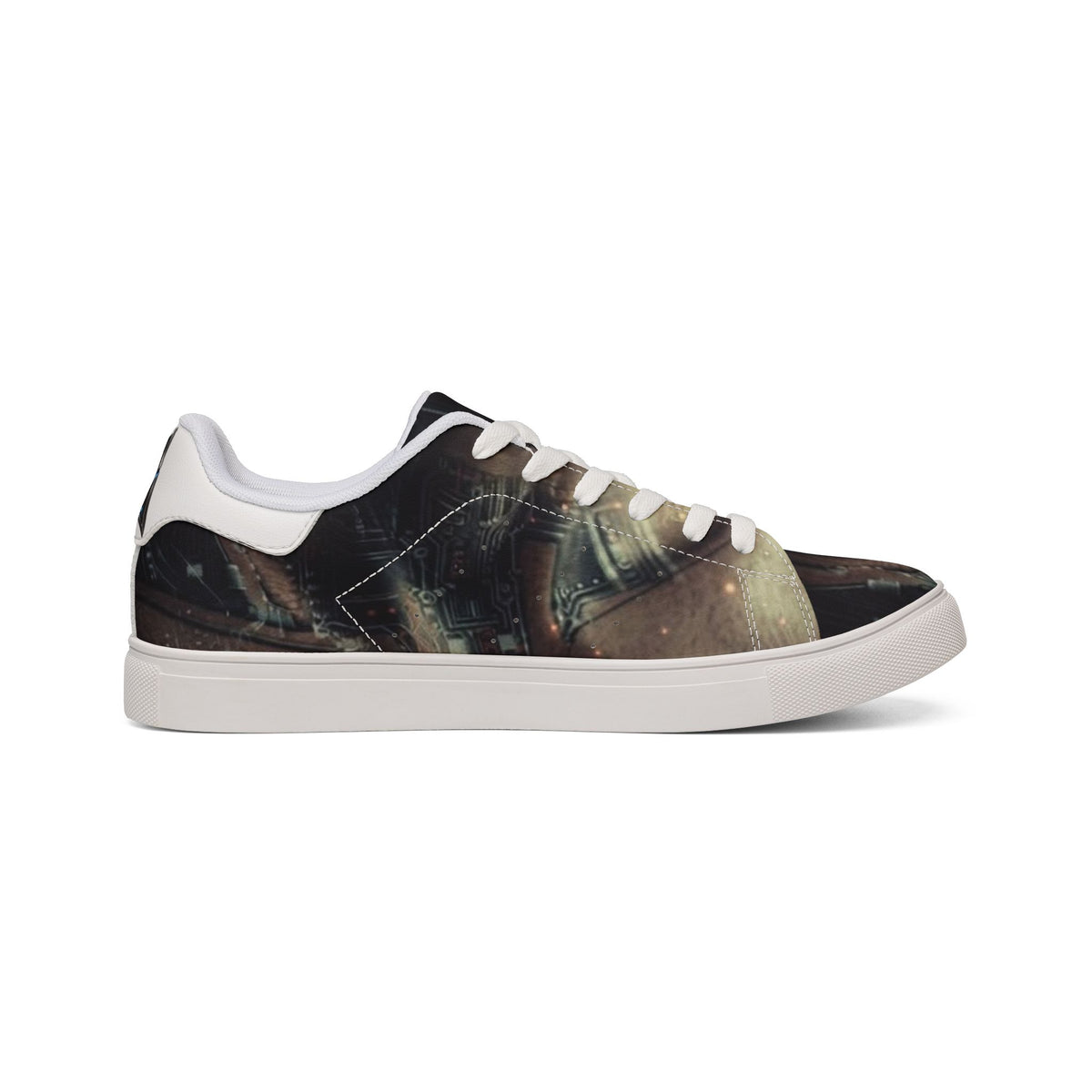 Galaxy Print Leather Sneakers Low-Top Casual Shoes