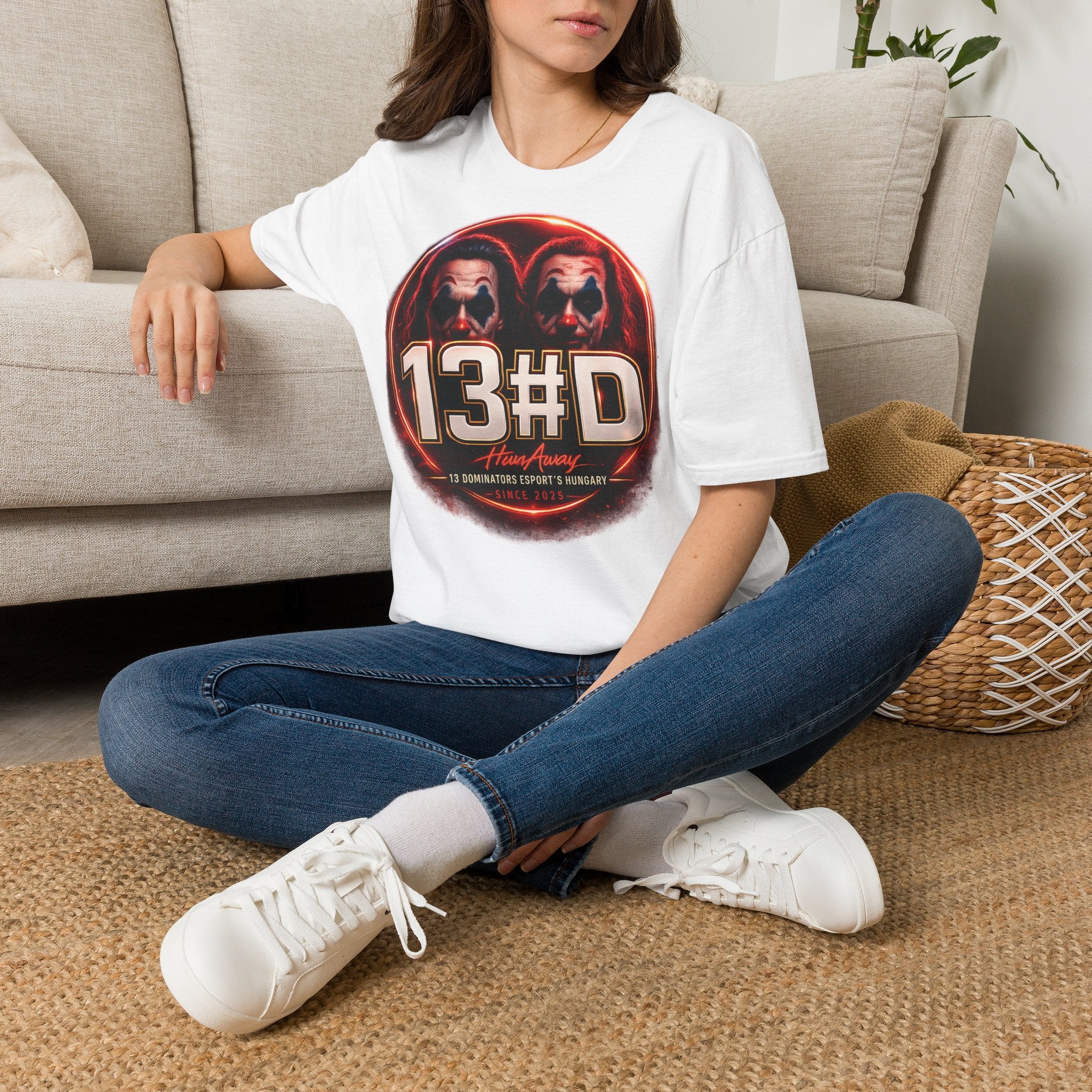 13#D Clown Mask Graphic T-Shirt — Horror Movie Fan Tee