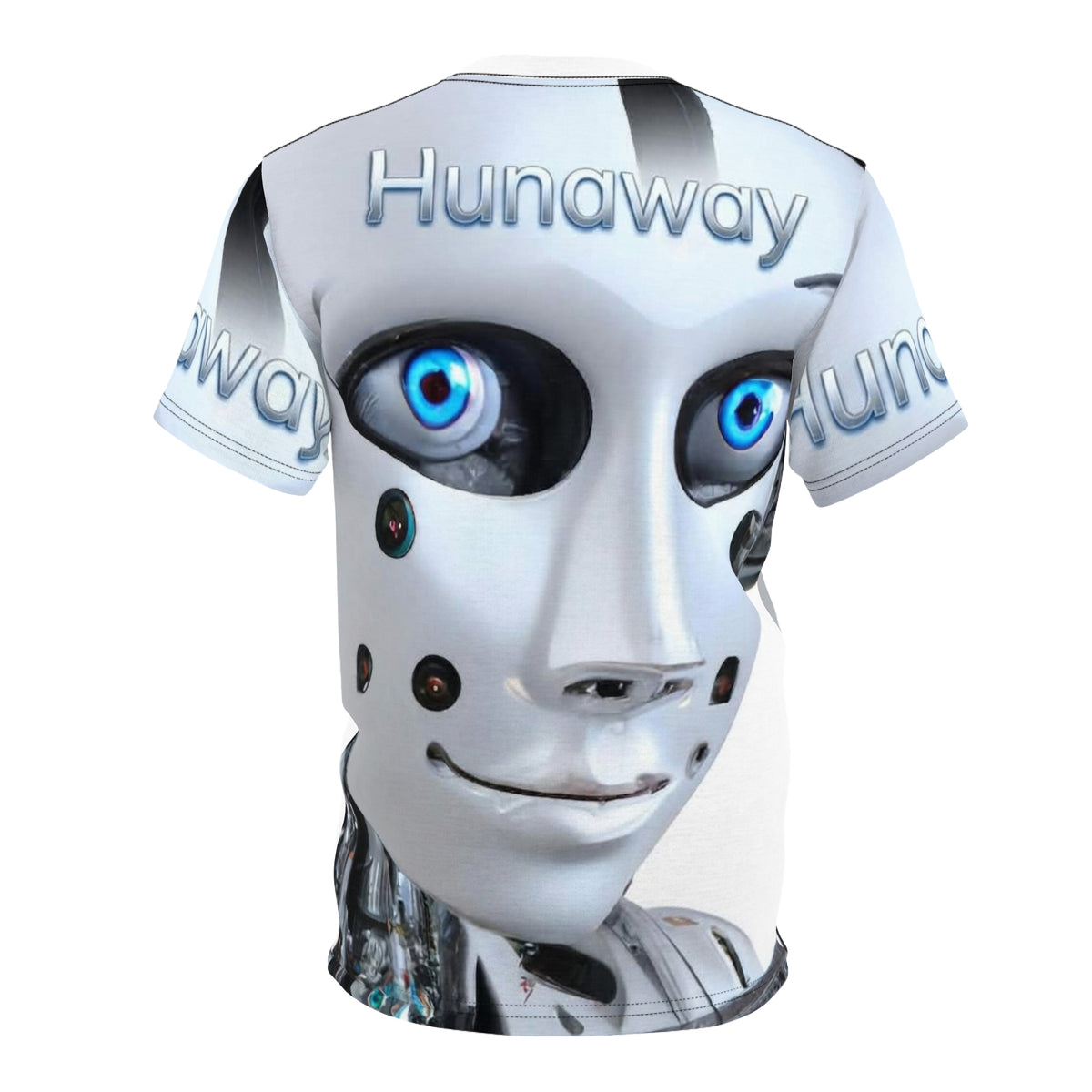 Robot Face All-Over Print Tee — "Hunaway"