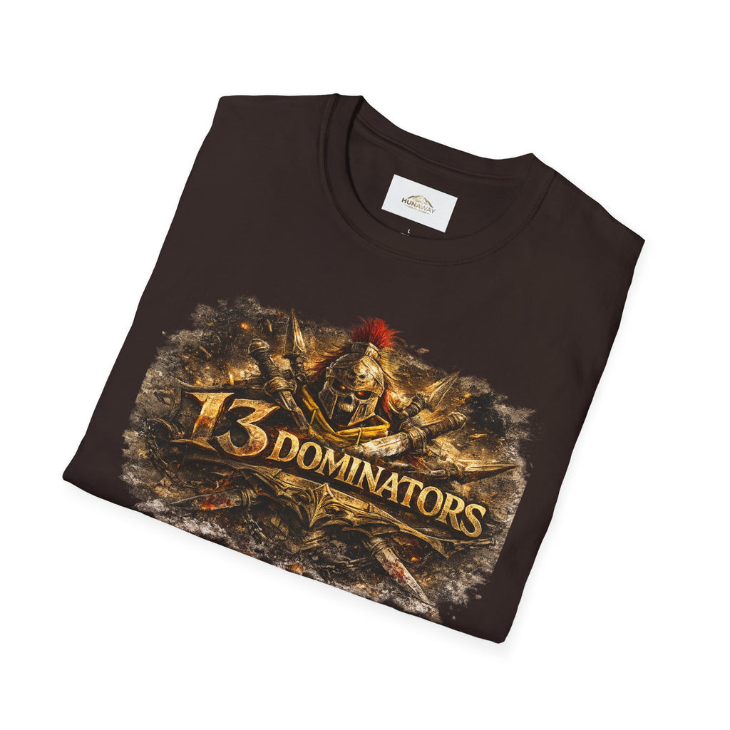 13 Dominators  Spartan Warrior  T-Shirt Dark Chocolate
